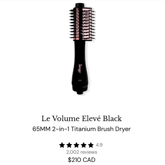 NIB L’ANGE - LE Volume Eleve - 65 MM 2-1 Titanium Brush Dryer - Picture 1 of 6